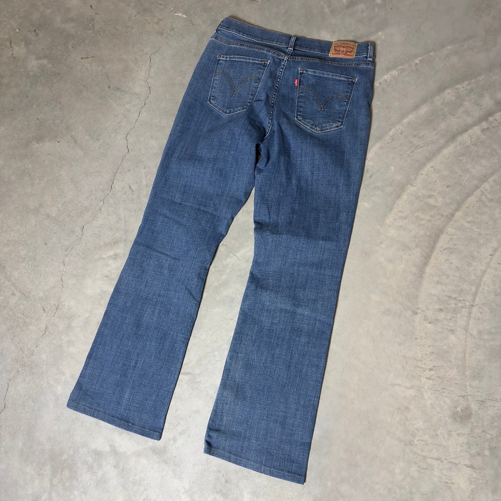Levi's 314 Shaping Straight Jeans Womens 30x32 Blue Medium Wash Baggy Casual - Picture 2 of 6